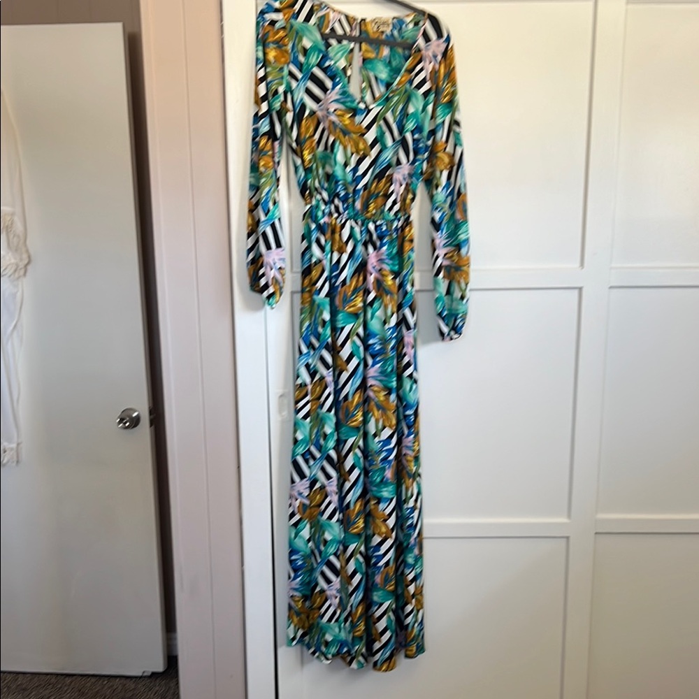 Show Me Your MuMu Multicolor Long Sleeve Maxi Dress